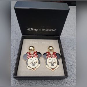 NEW Disney x Baublebar Smiling Minnie Mouse Earrings